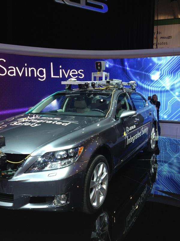 Not cool @Lexus to hide the #Trimble logo of our #GNSS receivers on top of your #integratedsafety demo at #2013CES