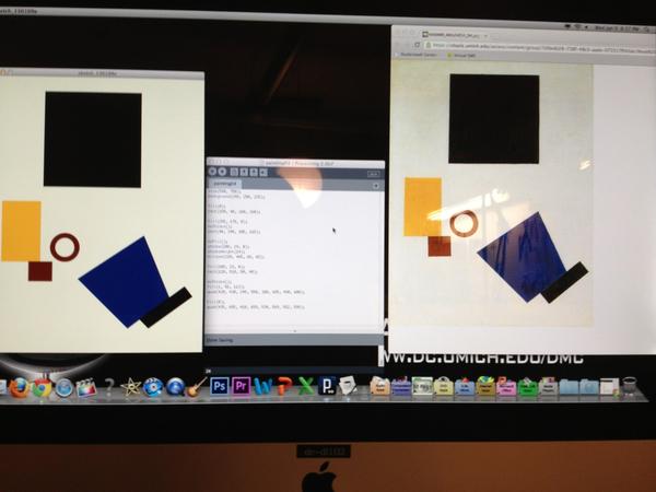 suppaims's tweet image. Today, I learned how to replicate a painting by using code #what #webdesignthrowback #hiLoria