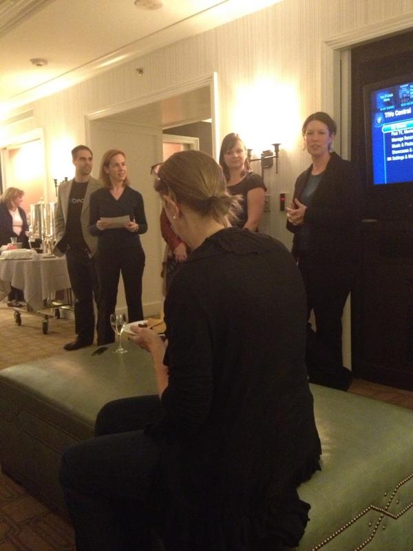 TheCubicleChick's tweet image. The @techlicious #techtea is starting with @radioshack #2013ces