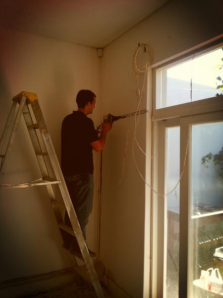 sessa's tweet photo. @plumbingdudes working hard at fixing the media centre installation balls up http://t.co/uvWDdTsP