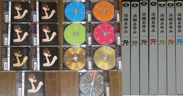 Ayu_Release's tweet photo. 浜崎あゆみ様の10枚目のAのsingleを レベールを7枚集めると こうなります。 私のじゃないのですが https://t.co/fda3b19QM4  #Arelease