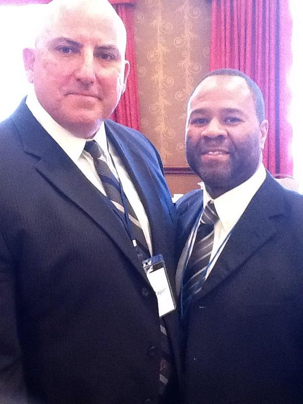 MayorSlyJames's tweet photo. @ChiefForte with ATF Agent, B.J. Zapor who will be in KC and "loves KC" at the #gunsummit http://t.co/iO57o9ME