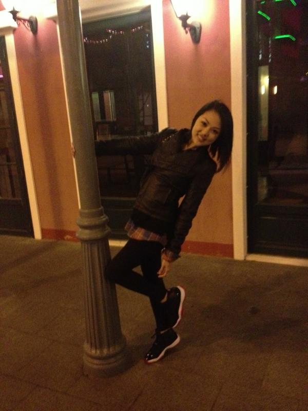 VictoriaEusebio's tweet photo. Cold Night at Fisherman's Wharf with my Jordan 11 Breds! <3 http://t.co/q2F185i5
