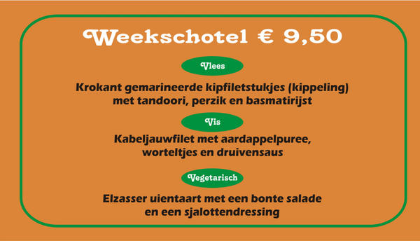 beiaard's tweet photo. De overheerlijke weekschotels van deze week! http://t.co/jJaZ87on