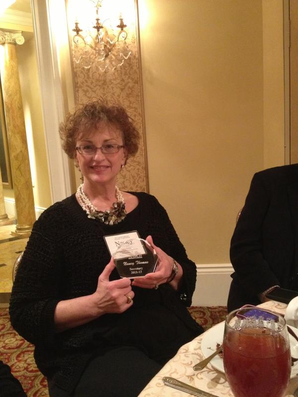 Dr_CWO's tweet image. Nancy Thomas receives award at #AASCB conference.