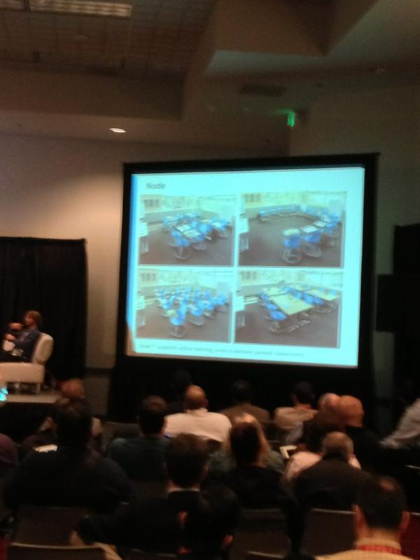 AndrewYNg's tweet photo. Most classrooms unchanged for 50 years. Cool @Steelcase furniture at #ces #highedtech 4 rethinking classroom. http://t.co/I9EuAEAr