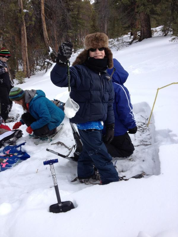 Kjohnsonstem's tweet image. Collecting the density of snow