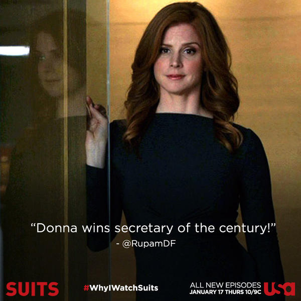 SuitsPeacock's tweet photo. .@RupamDF’s reason #WhyIWatchSuits? One name: Donna Paulsen. http://t.co/fySyKK1G