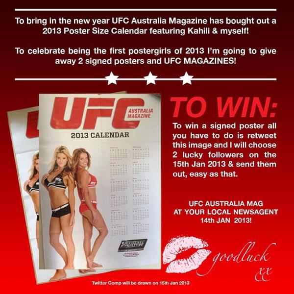 Guys n gals follow @kristiejanexx RT her competition tweet n win! @AussieUFCfans @UFC_Australia @UFCmagOz #ozmma