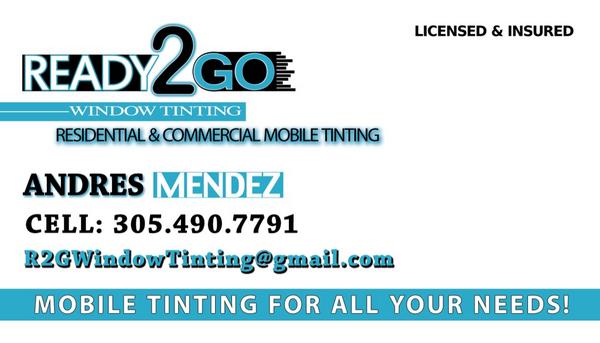 Ready2GoEnt's tweet image. Mobile Window Tinting!

Starting as low as $50.00