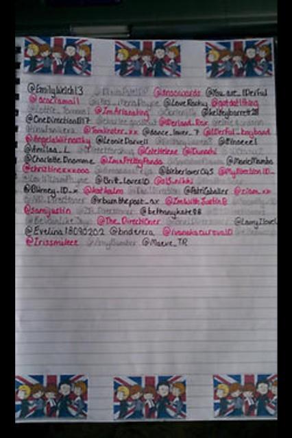 I'm meeting Harry this year. I'm giving him this fanbook with usernames. RT and follow me &amp; I will add yours :)