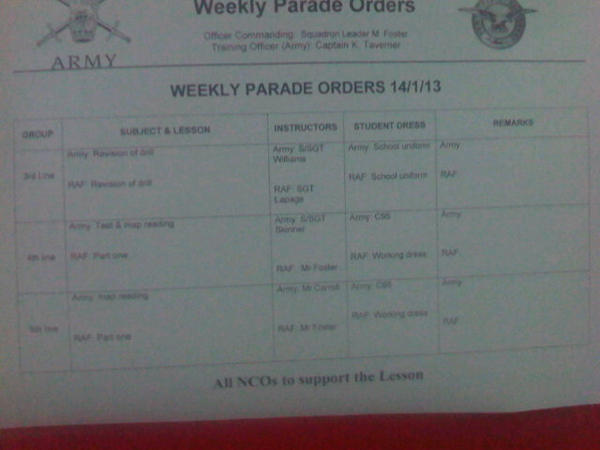 IgnatiusCCF's tweet photo. Weekly Orders for Next Monday (photo attached) http://t.co/EiNjgtPj