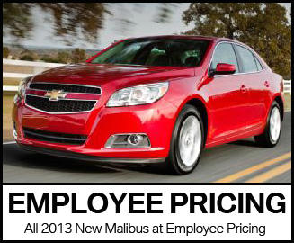 chapelhillchevy's tweet image. Employee pricing on all 2013 Malibus!