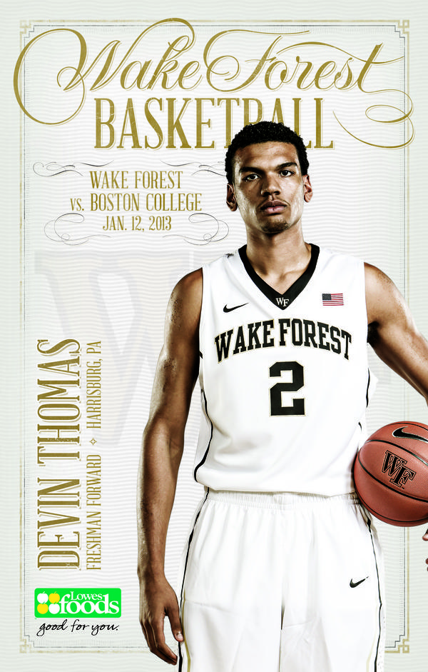 WakeMBB's tweet photo. Tomorrow's free game program features @Devin_Thomas2 http://t.co/y8hax4Hn