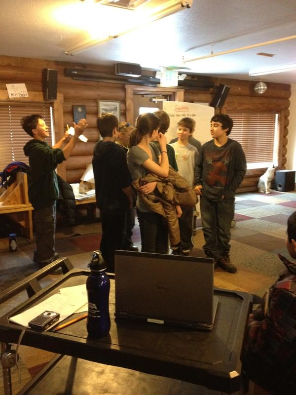 Kjohnsonstem's tweet image. Students are beginning to present their solutions to water management.