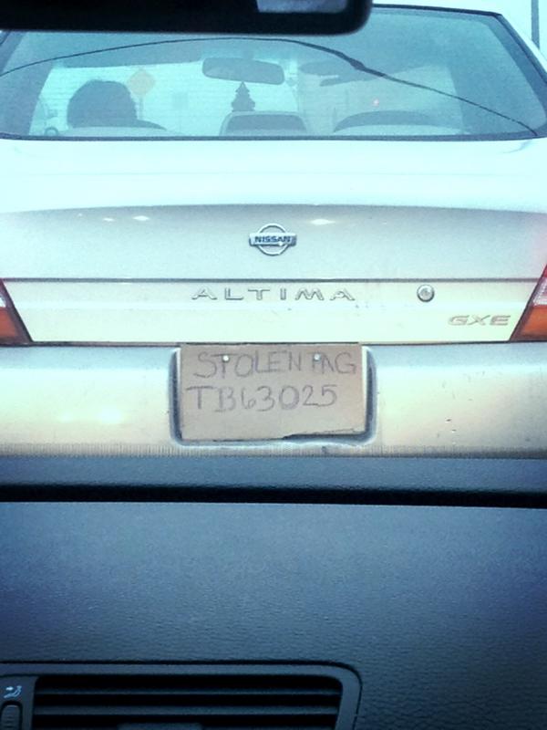 tom_foolery91's tweet image. #InHighPoint people steal license plates