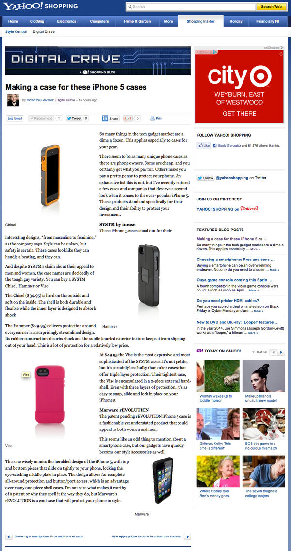 ChrisDetert's tweet photo. @Yahoo features @SYSTM by @incase http://t.co/IstNYj4r
