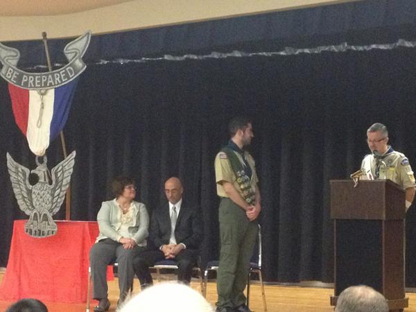 NNJC_BSA's tweet photo. Troop 308 in Waldwick's newest Eagle Scout, Richard C http://t.co/KmhP1q3K