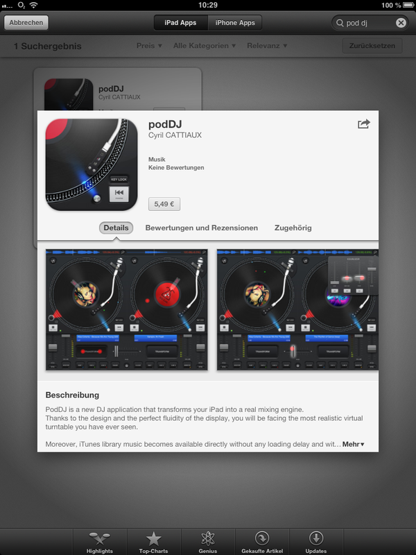 JeremyScherman's tweet image. @pod2g @podDJ ist jetzt auch im deutschen Appstore erhältlich :-) #Pod2G