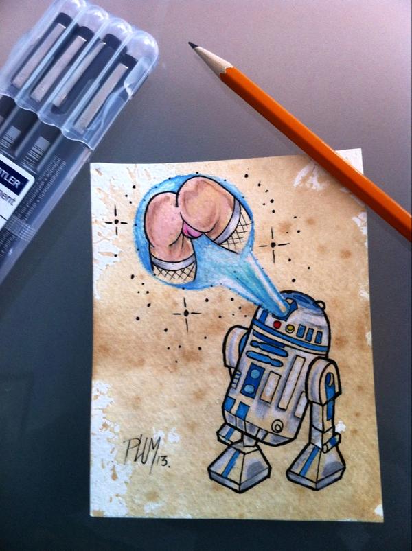 plumtattoos's tweet photo. It gets lonely in space. #starwars #droids #booty #funny #Toronto http://t.co/TVisuFwf