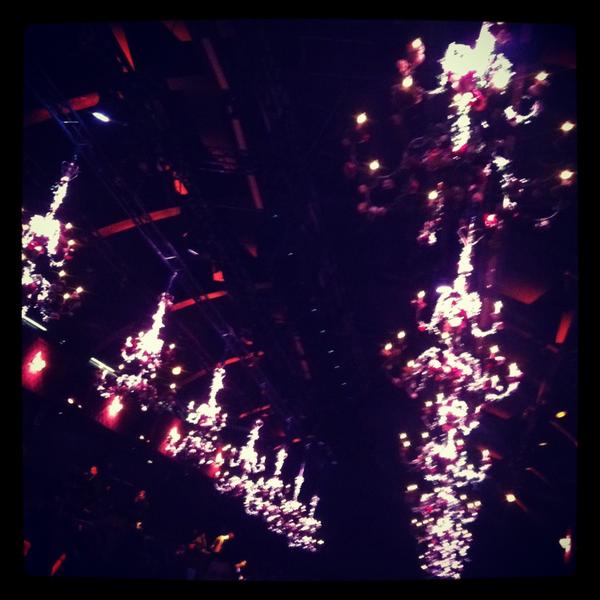 dolcegabbana's tweet photo. "@wgsn: The rose covered chandeliers are back - that can mean only one thing #DolceTime @dolcegabbana #mfw http://t.co/RcSvdK1c"