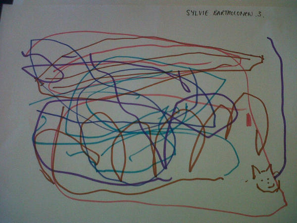 Sylvie's drawing of the waves outside. #breakwelldiary