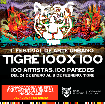 MunicipioTigre's tweet photo. [#ARTE] Se viene #Tigre100X100. 1° Festival #ArteUrbano. 100 Artistas-100 Paredes -24/1 al 8/2- ¡Enterate y Participá! http://t.co/opGRyj1V