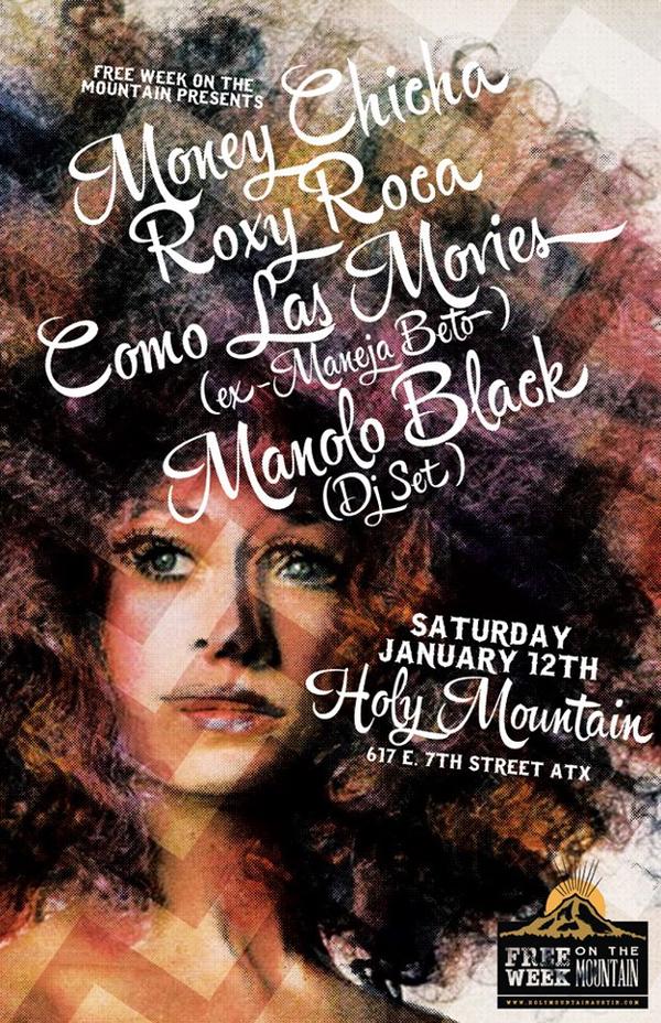 FreeWeekAustin's tweet photo. Tonight at @HolyMountainATX: Money Chicha, @RoxyRoca, Como Las Movies, y @ManoloBlack http://t.co/3l2dynUR #FreeWeek http://t.co/d7TPUkK3