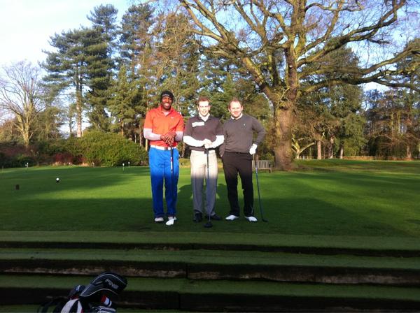 HuddGolfClub's tweet photo. Great round at Woodhall Golf club with Pete @martinat104 and @DaveHall11 http://t.co/e1fz1emP