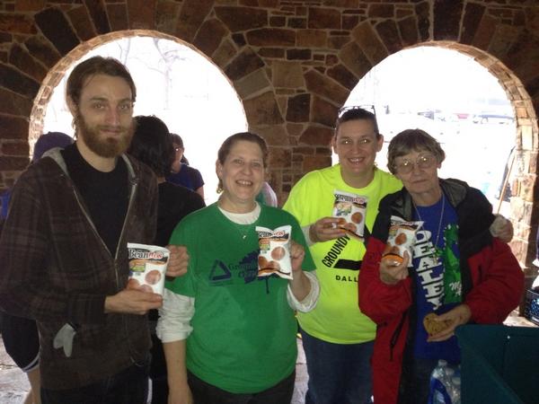 ppayton's tweet photo. Trees please event trees in the ground much rain thanks volunteers and Beanitos and campisis Pizza http://t.co/PkadCukI