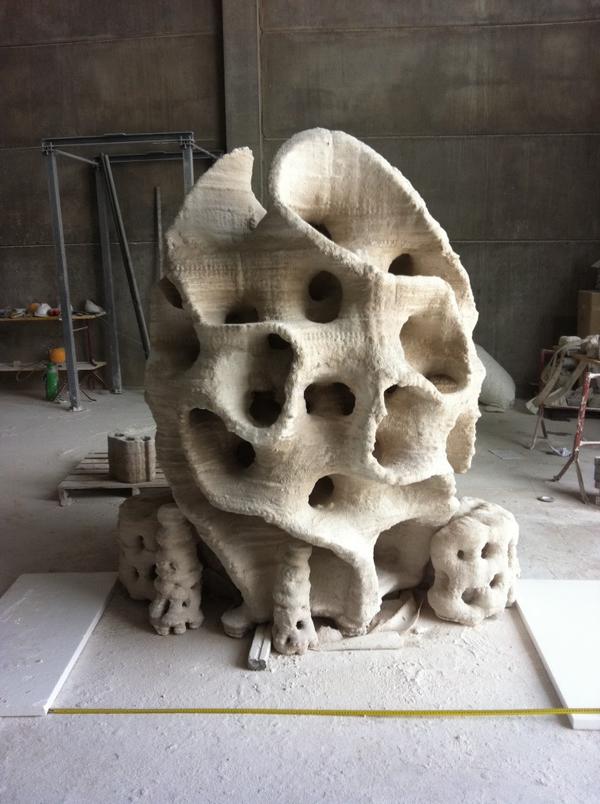DShapeCorp's tweet photo. The Rygo, 2012. Fabricated using DShape technology, design by Bathesba Grossman. http://t.co/TEj7o5Go