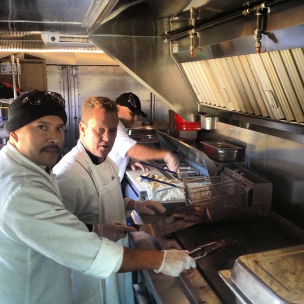 Watching Chef Jeff cook #ItalianSausage sliders is kinda like watching Picasso paint. #GoodStuff #StreetEats