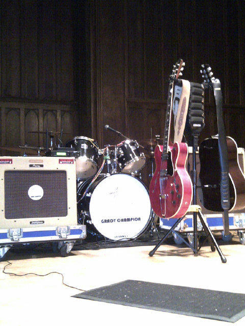 Guess who just finished his sound check for tonight's Music Mix. If you said Grady Champion, you win a night of blues!