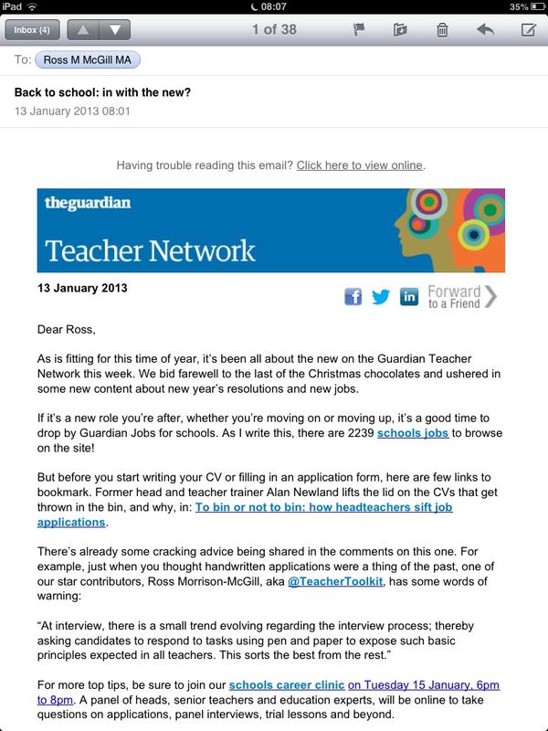 🇬🇧 TeacherToolkit.co.uk (@teachertoolkit) on Twitter photo My comment features <a href="/GuardianTeach/">GuardianTeach</a>
"To bin or not to bin: how headteachers sift job applications"
guardian.co.uk/teacher-networ… My comment features <a href="/GuardianTeach/">GuardianTeach</a>
"To bin or not to bin: how headteachers sift job applications"
guardian.co.uk/teacher-networ…