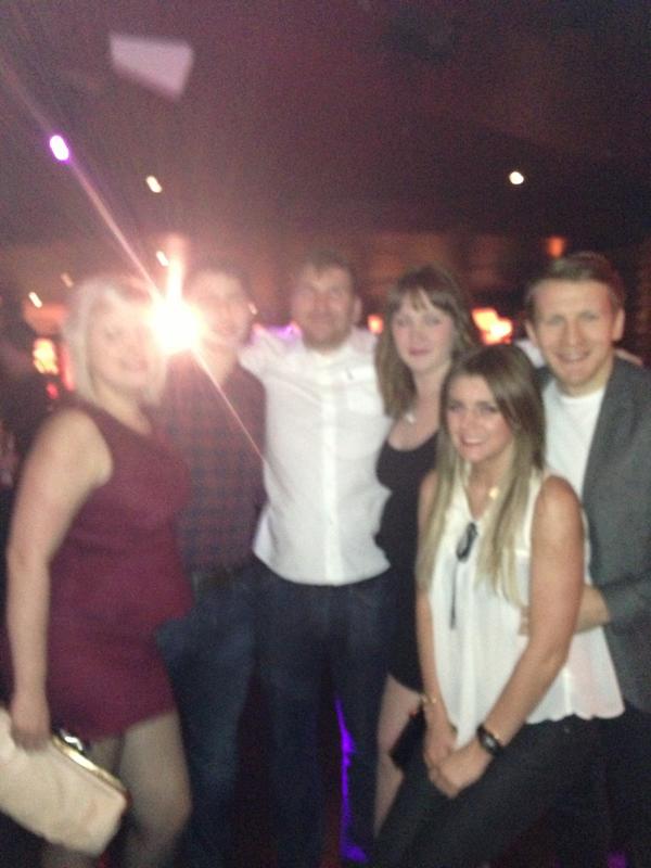charlimurph's tweet photo. Great night in Manchester last night with @mattjfarrar @LisaFarrar_1 @drewdrake11 @bethbfc2012 @tribbers #blurryshot x http://t.co/eoZCBHMA