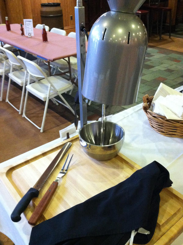 BellsBrewery's tweet photo. Tables are set, band is getting ready, carving station is prepped and the buffet is filling up #KBW2013 @KzooBeerWeek http://t.co/Hjx9v9aQ