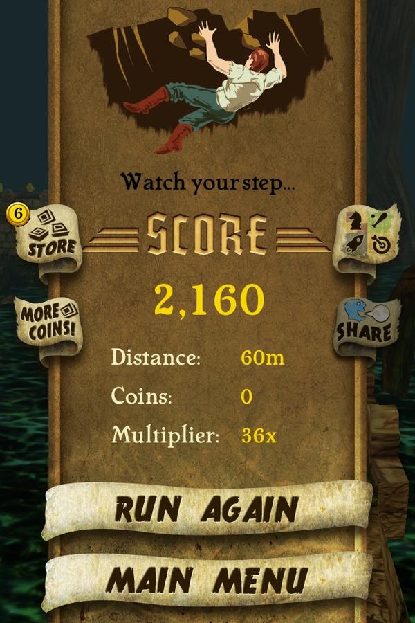 mugtug1002's tweet photo. I got 2,160 points while escaping from demon monkeys. Beat that! http://t.co/39d5cSGo #TempleRunx http://t.co/rEMILk6V