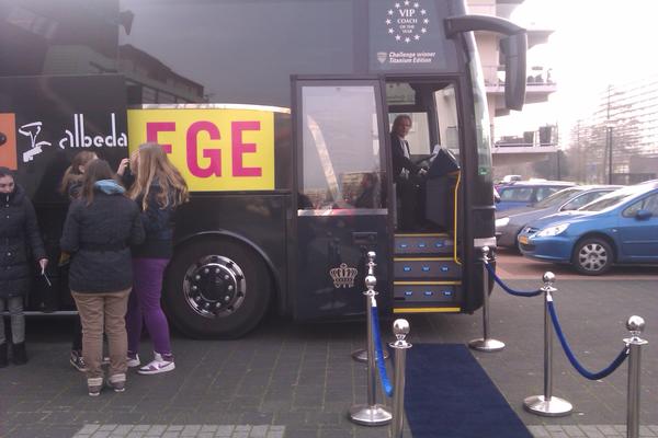 Albeda college houd grote promotie stunt met bus bij de mavo vos vlaardingen, #ditiswatikwil