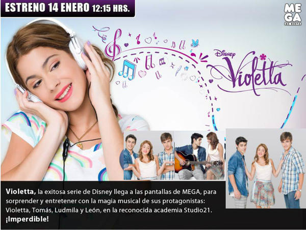 rrpp_MEGA's tweet photo. Después de @muchogustomega , no se pierda el estreno de Violetta a las 12:15 http://t.co/q2gXwVtI