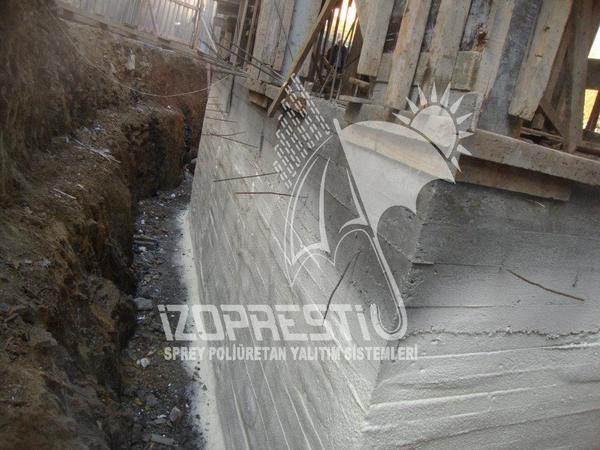 Perde Beton Sprey Poliüretan Uygulaması..