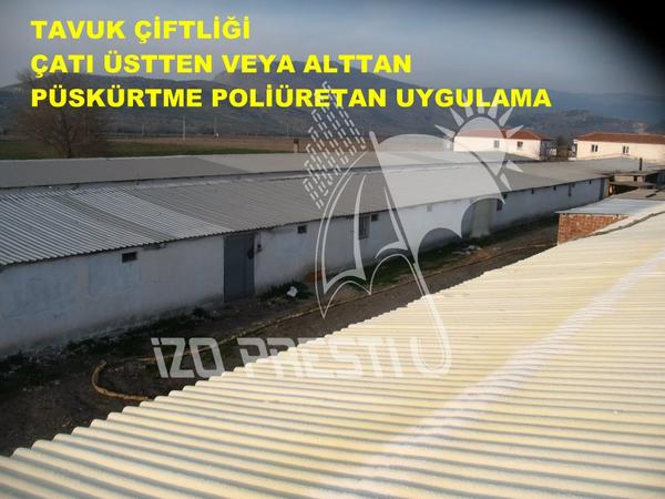Tavuk ve Mantar Çiftliği Sprey Poliüretan Uygulaması..