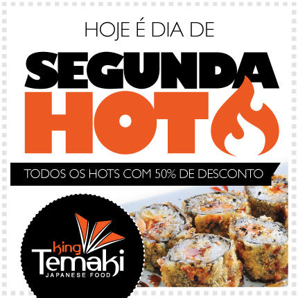 Kingtemaki's tweet photo. Hj é dia de Hot com 50% desc. no KingTemaki Batel e Juvevê. Promo exclusiva para consumo no local. http://t.co/yN7CfD3n http://t.co/YTRjZgOm