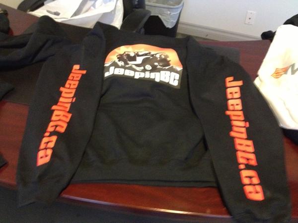 JeepinBC's tweet photo. Here's our new Hoodies
Small to Large are $ 45.00
XL to 3XXL are $ 50.00 http://t.co/wFMtUgGh