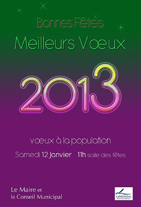 Meilleurs voeux de santé, de bonheur et de réussite pour cette nouvelle année