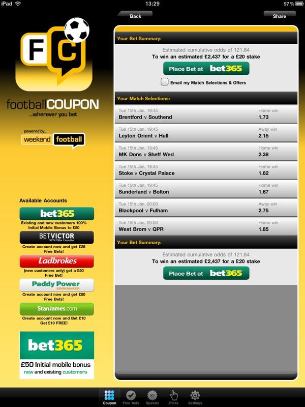 Scottystips's tweet photo. RT &amp; FOLLOW If this FA Cup 7-Fold lands I will give 75% of the winnings to one lucky follower &amp; 25% to charity! #WhyNo http://t.co/gGM1gx5N