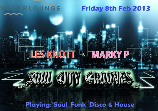 SoulCityGrooves's tweet photo. Soul City Grooves first gig of 2013 is at The Waterlounge in Bishops Stortford with Les Knott &amp; Marky P. Get there! http://t.co/QA4jOCEs