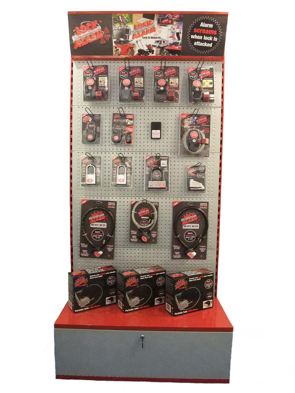 alarmlock's tweet photo. New Lock Alarm Floor Display Stand for retailers http://t.co/AKVNbwbr