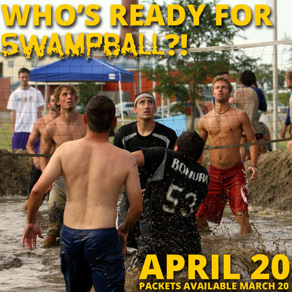 Who's ready for Swampball?! Mark your calendars, this semester Swampball will be on April 20! bit.ly/Y7uGAZ