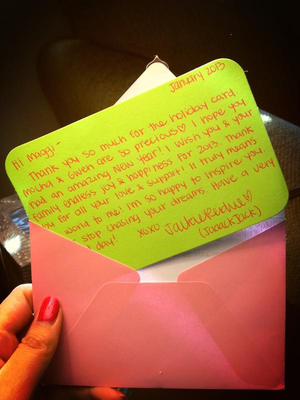 Got a letter back from <a href="/JackieeePerdue/">Ника Русак</a> today! She ended it with "Have a magical day!" Yay. #thingsthatmakemyday