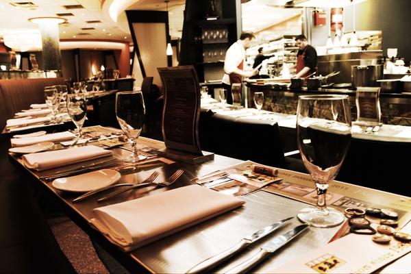 BellsBrewery's tweet photo. Tables are set and happy hour is on @Zazios Chef's Table for @KzooBeerWeek #KBW2013 http://t.co/TIQ60Xhu